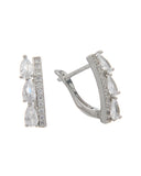 Κρίκος με πέτρες CM-013 - Ασημί