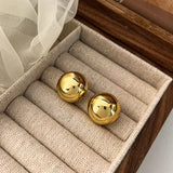 Σκουλαρίκια Luminal LM1130 Round Gold