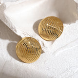 Σκουλαρίκια LM1112 Στρόγγυλα Χρυσά Gold
