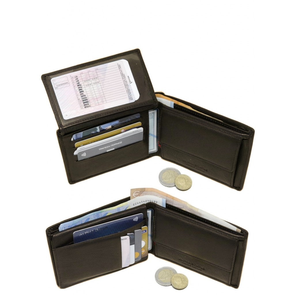 Δερμάτινο Πορτοφόλι ALPHA STATUS 10101-F RFID COCCOA BROWN