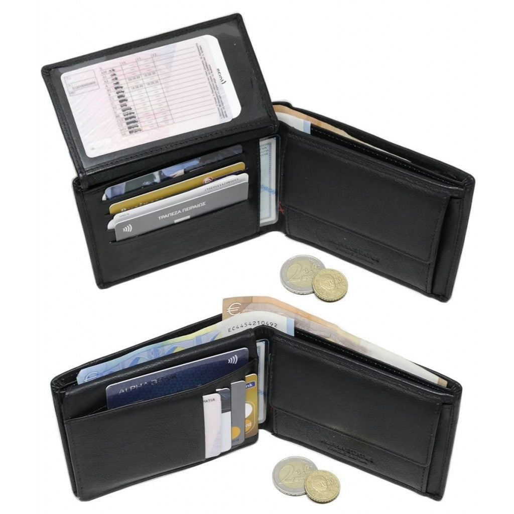 Δερμάτινο Πορτοφόλι ALPHA STATUS 10101-F RFID TAN