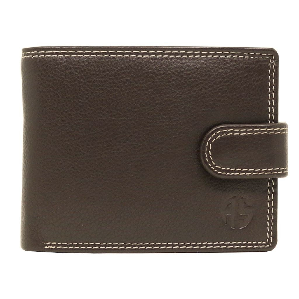 Δερμάτινο Πορτοφόλι ALPHA STATUS 10111-0 RFID COCCOA BROWN