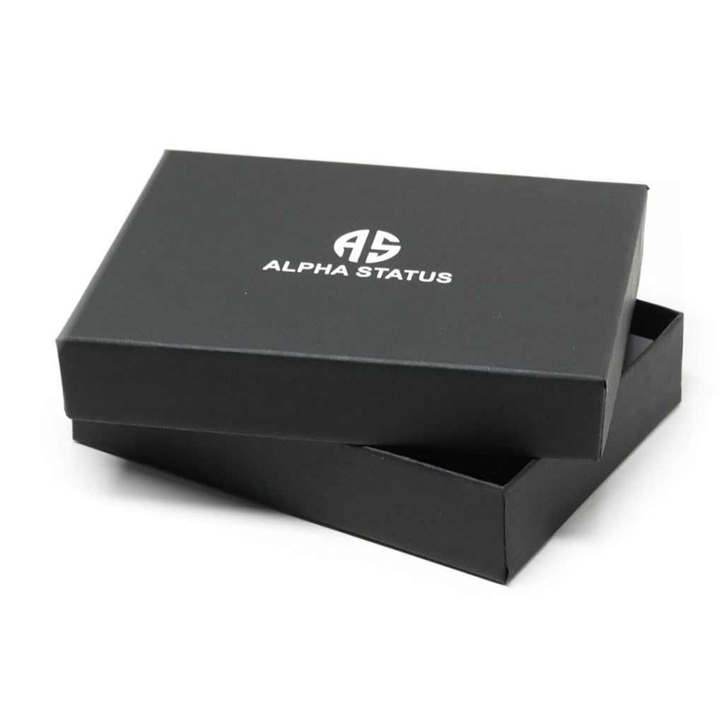 Δερμάτινο Πορτοφόλι ALPHA STATUS 10112-0 RFID BLACK ΜΕ ΠΙΑΣΤΡΑ