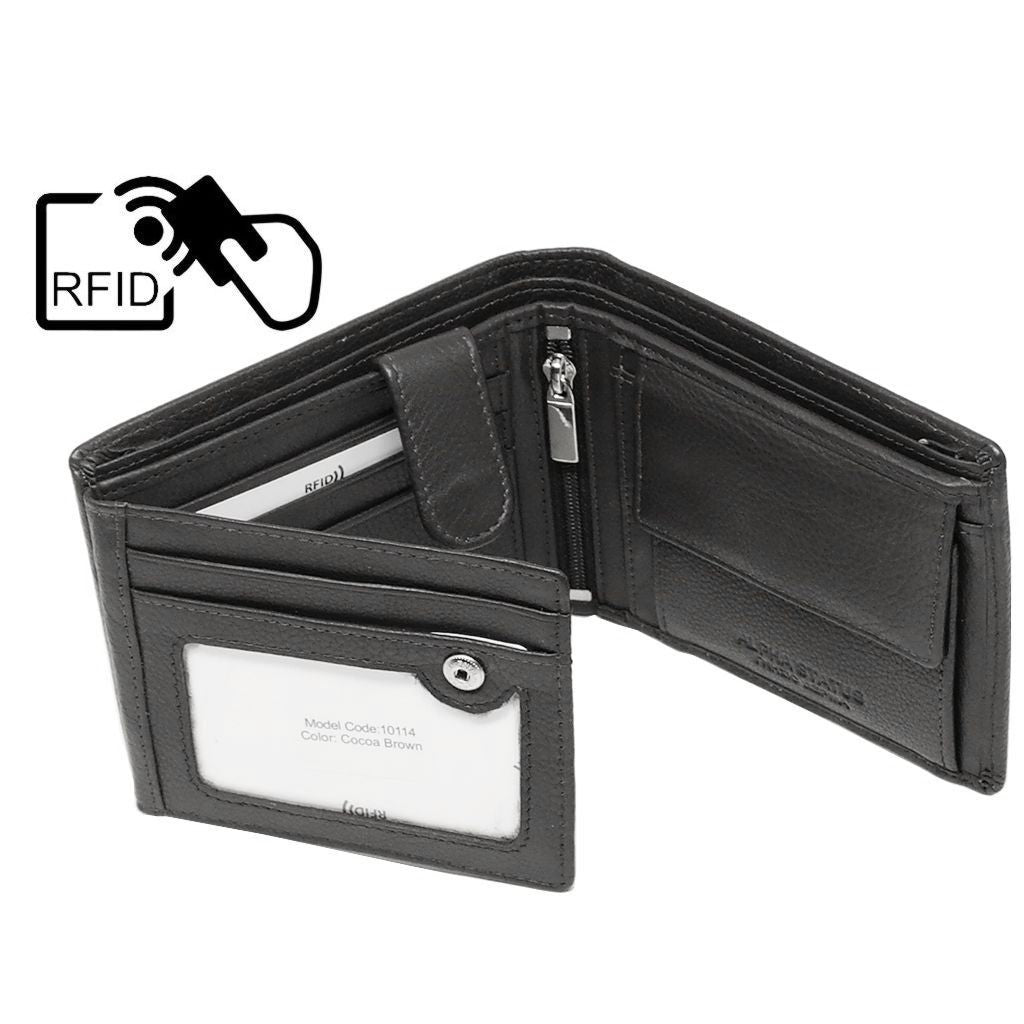 Δερμάτινο Πορτοφόλι ALPHA STATUS 10114-0 RFID BLACK