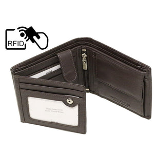 Δερμάτινο Πορτοφόλι ALPHA STATUS 10114-0 RFID COCCOA BROWN