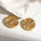Σκουλαρίκια LM1112 Στρόγγυλα Χρυσά Gold