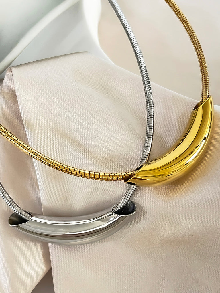 Κολιέ Βέργα LM1082 Luminal Χρυσό από ανοξείδωτο ατσάλι