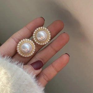 Σκουλαρίκια LM1124 Pearl Gold