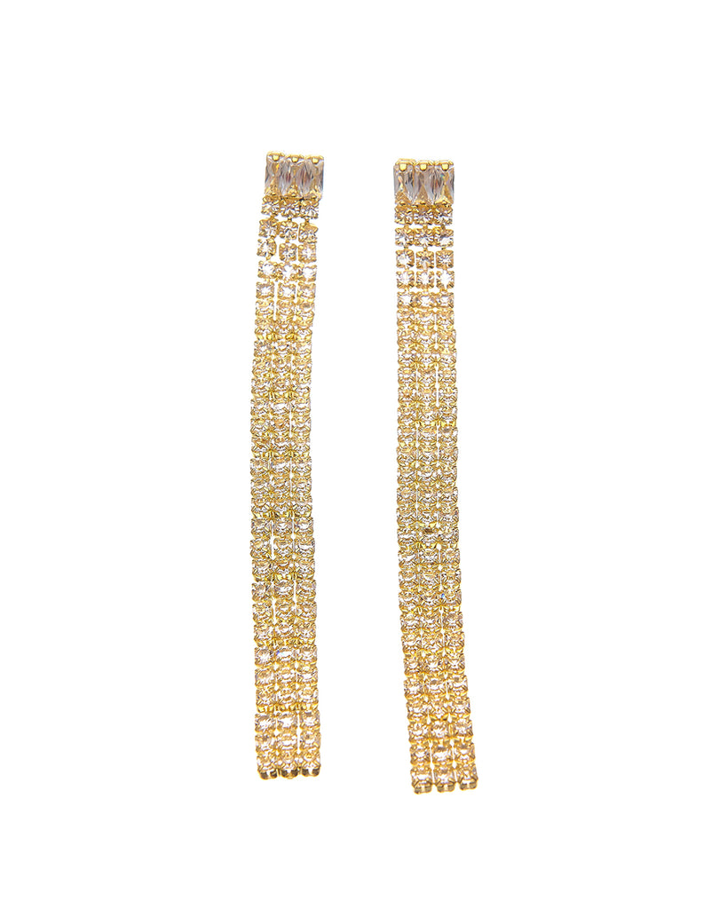 Κρεμαστά σκουλαρίκια με πέτρες lyod 7-1-1 - Χρυσό