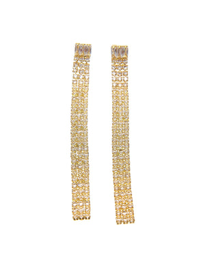 Κρεμαστά σκουλαρίκια με πέτρες lyod 7-1-1 - Χρυσό