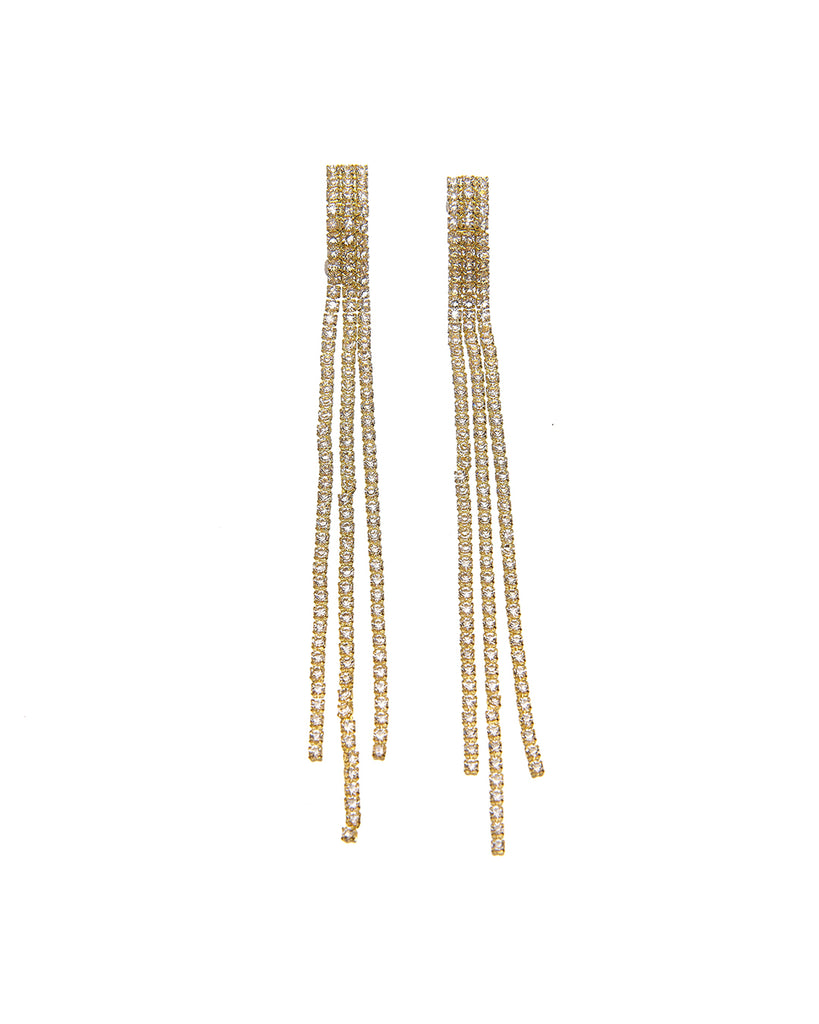 Κρεμαστά σκουλαρίκια με πέτρες lyod 2-2-3 - Χρυσό