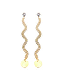 Κρεμαστά σκουλαρίκια με πέτρες lyod 2-3-1 - Χρυσό