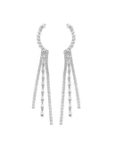 Κρεμαστά σκουλαρίκια με πέτρες lyod 3-1-1 - Ασημί