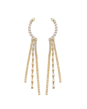 Κρεμαστά σκουλαρίκια με πέτρες lyod 3-1-1 - Χρυσό