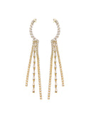 Κρεμαστά σκουλαρίκια με πέτρες lyod 3-1-1 - Χρυσό