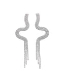 Κρεμαστά σκουλαρίκια με πέτρες lyod 3-2-2 - Ασημί