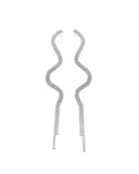 Κρεμαστά σκουλαρίκια με πέτρες lyod  3-4-2 - Ασημί