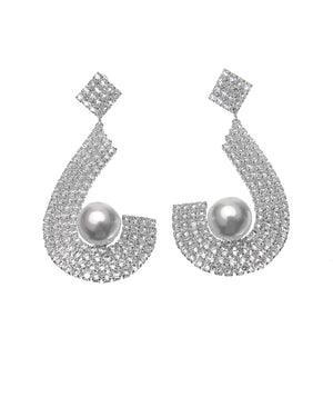 Κρεμαστά σκουλαρίκια με πέτρες lyod 3-5 - Ασημί