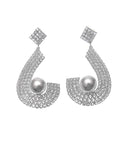 Κρεμαστά σκουλαρίκια με πέτρες lyod 3-5 - Ασημί