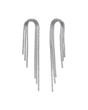 Κρεμαστά σκουλαρίκια με πέτρες lyod 4-10-1 - Ασημί