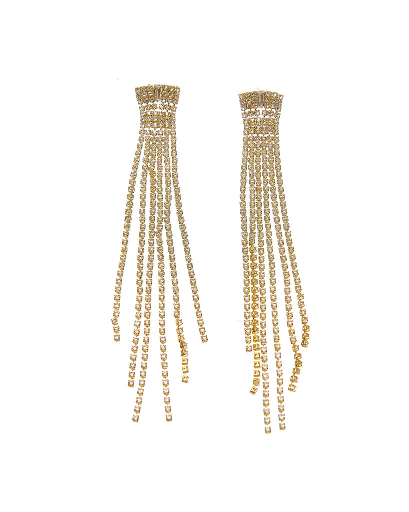 Κρεμαστά σκουλαρίκια με πέτρες lyod 4-11-1 - Χρυσό