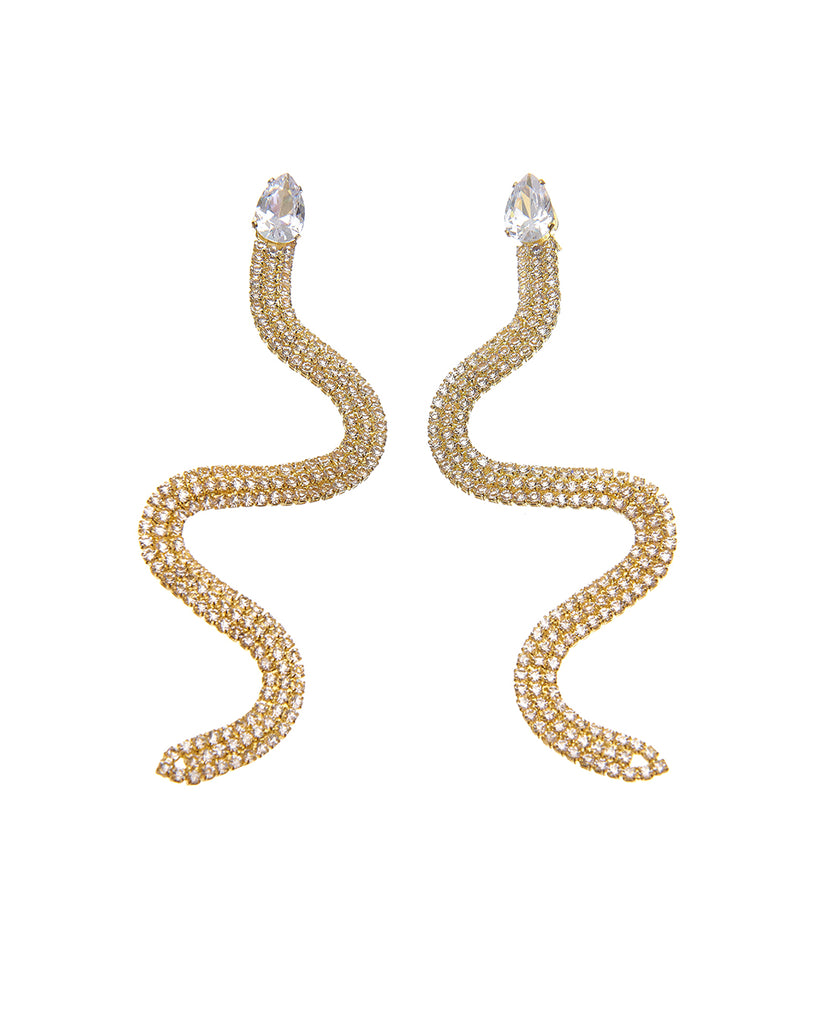 Κρεμαστά σκουλαρίκια με πέτρες lyod 4-12-1 - Χρυσό