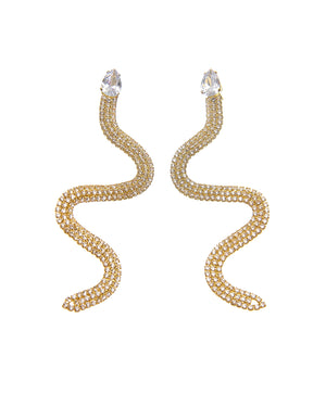 Κρεμαστά σκουλαρίκια με πέτρες lyod 4-12-1 - Χρυσό