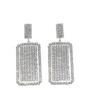 Κρεμαστά σκουλαρίκια με πέτρες lyod 4-13-1 - Ασημί