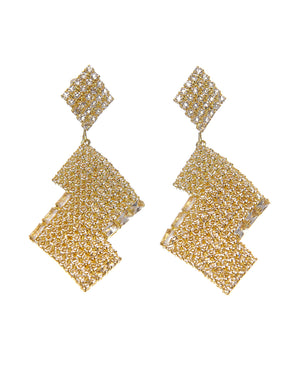 Κρεμαστά σκουλαρίκια με πέτρες lyod 4-16 - Χρυσό