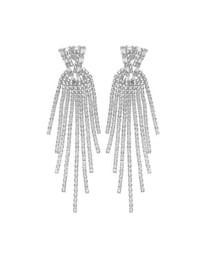 Κρεμαστά σκουλαρίκια με πέτρες lyod 4-5-1 - Ασημί