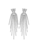 Κρεμαστά σκουλαρίκια με πέτρες lyod 4-5-1 - Ασημί