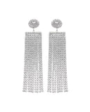 Κρεμαστά σκουλαρίκια με πέτρες lyod 4-3-1 - Ασημί