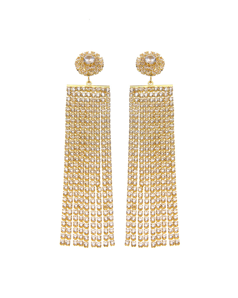 Κρεμαστά σκουλαρίκια με πέτρες lyod 4-3-1 - Χρυσό