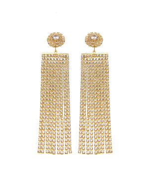 Κρεμαστά σκουλαρίκια με πέτρες lyod 4-3-1 - Χρυσό