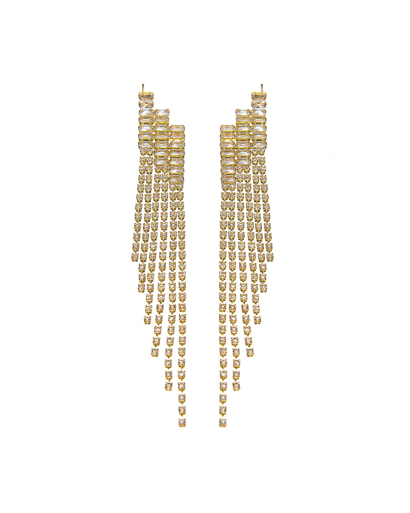 Κρεμαστά σκουλαρίκια με πέτρες lyod 4-5-1 - Χρυσό