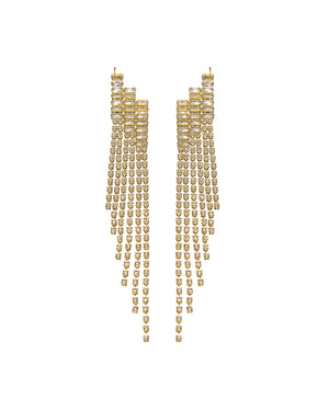 Κρεμαστά σκουλαρίκια με πέτρες lyod 4-16 - Χρυσό