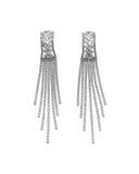 Κρεμαστά σκουλαρίκια με πέτρες lyod 4-7-3 - Ασημί