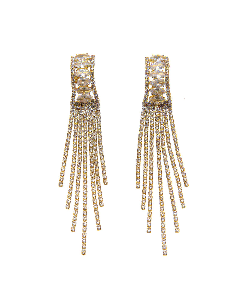 Κρεμαστά σκουλαρίκια με πέτρες lyod 4-7-3 - Χρυσό