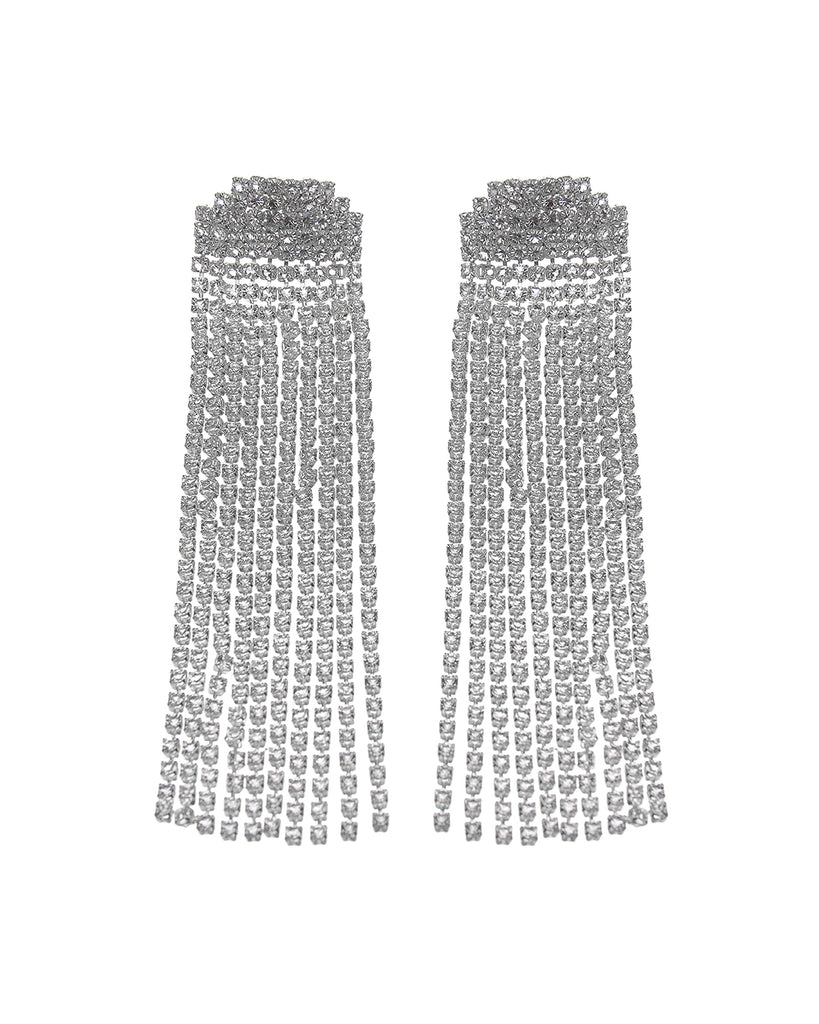 Κρεμαστά σκουλαρίκια με πέτρες lyod 4-8-1 - Ασημί