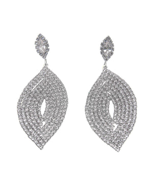 Κρεμαστά σκουλαρίκια με πέτρες lyod 5-1 - Ασημί