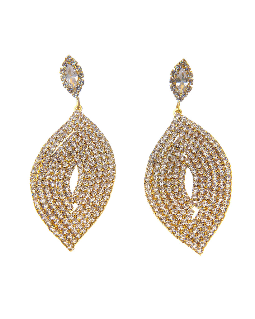 Κρεμαστά σκουλαρίκια με πέτρες lyod 5-1 - Χρυσό