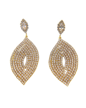 Κρεμαστά σκουλαρίκια με πέτρες lyod 5-1 - Χρυσό