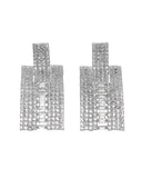 Κρεμαστά σκουλαρίκια με πέτρες lyod 5-2 - Ασημί