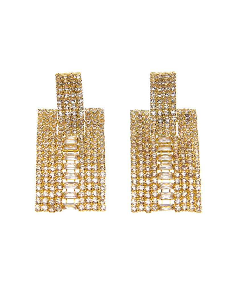 Κρεμαστά σκουλαρίκια με πέτρες lyod 5-2 - Χρυσό