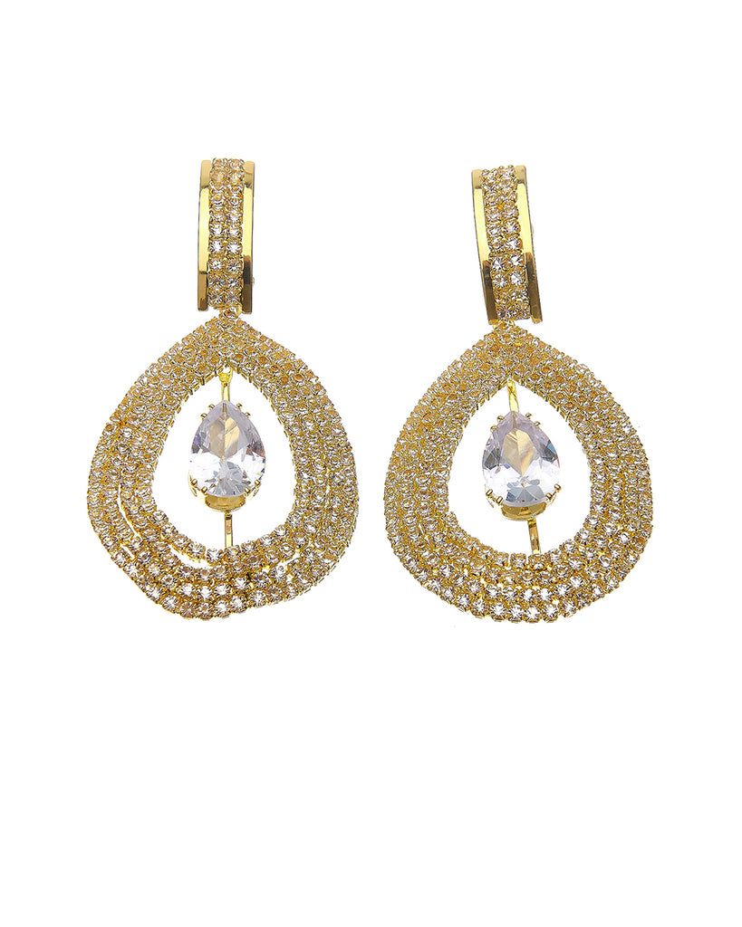 Κρεμαστά σκουλαρίκια με πέτρες lyod 6-1 - Χρυσό