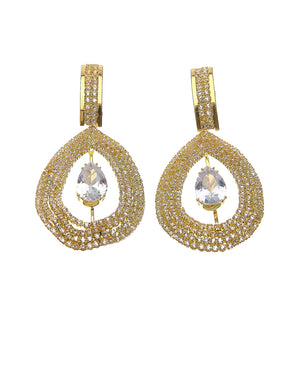 Κρεμαστά σκουλαρίκια με πέτρες lyod 6-1 - Χρυσό