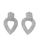 Κρεμαστά σκουλαρίκια με πέτρες lyod 6-10-1 - Ασημί