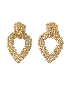 Κρεμαστά σκουλαρίκια με πέτρες lyod 6-10-1 - Χρυσό