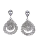 Κρεμαστά σκουλαρίκια με πέτρες lyod 6-11-3 - Ασημί