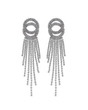 Κρεμαστά σκουλαρίκια με πέτρες lyod 6-12 - Ασημί